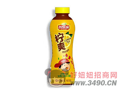 欢乐家柠檬小子柠爽港式柠檬味茶饮料500ml（黄）